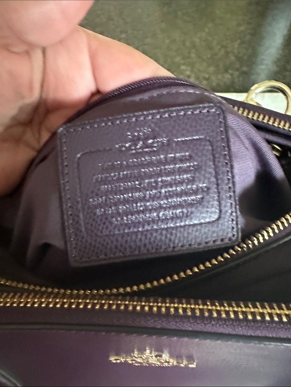 Coach Christie Purple Satchel with Gold Hardware F36637 - Picture 8 of 14